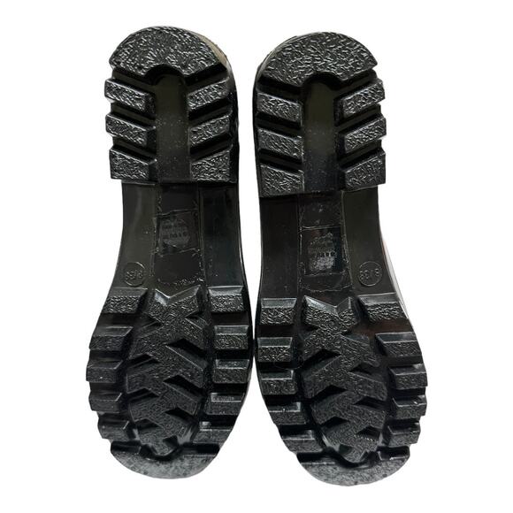 dav Womens Boots Sz 8 US 38 EU Black Rain Boots Sweater Trim Fleece Inside NEW - Picture 6 of 8